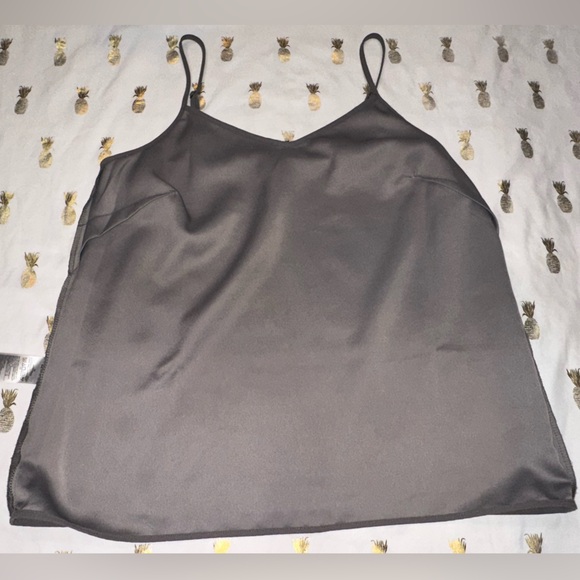 BANANA REPUBLIC Camisole With Satin Trim Size Medium Luxe Grey - Picture 6 of 13